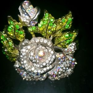 Large womens flower bracelet